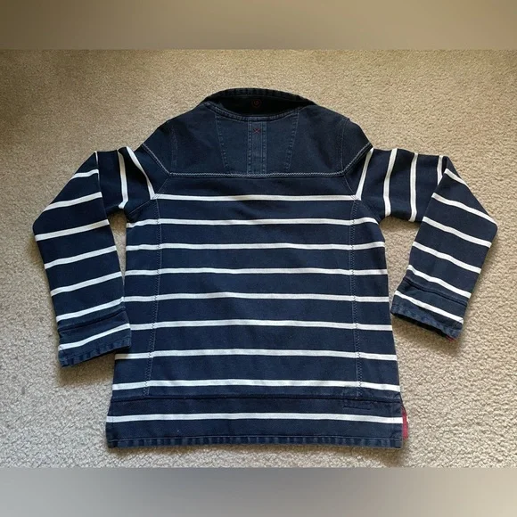 Fat Face Airlie women’s pullover, 3/4 zip , size 6, Navy and White - Picture 2 of 7